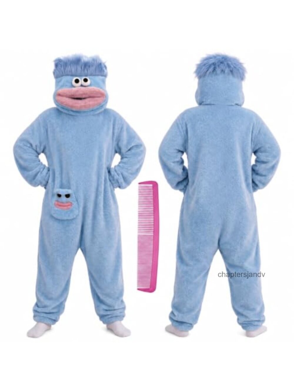 Adult Big Mouth Monster One-Piece Pajama Funny Goofy Sleepwear